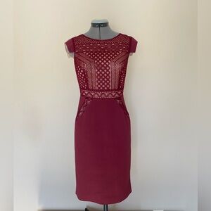 ANTONIO MELANI Burgundy Shift Dress
